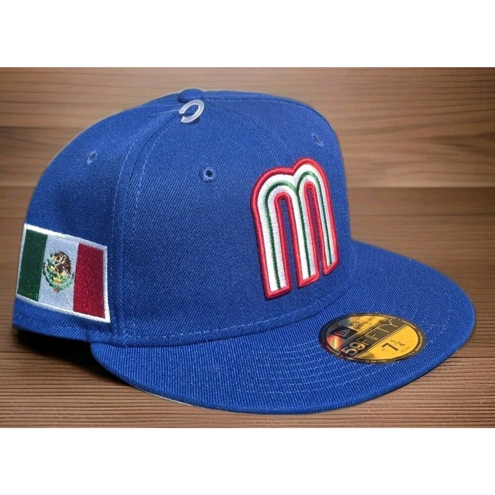 New Era Mexico WBC Baseball Royal Blue 59fifty Fitted Hat CAP Men's  Size 7 1/4